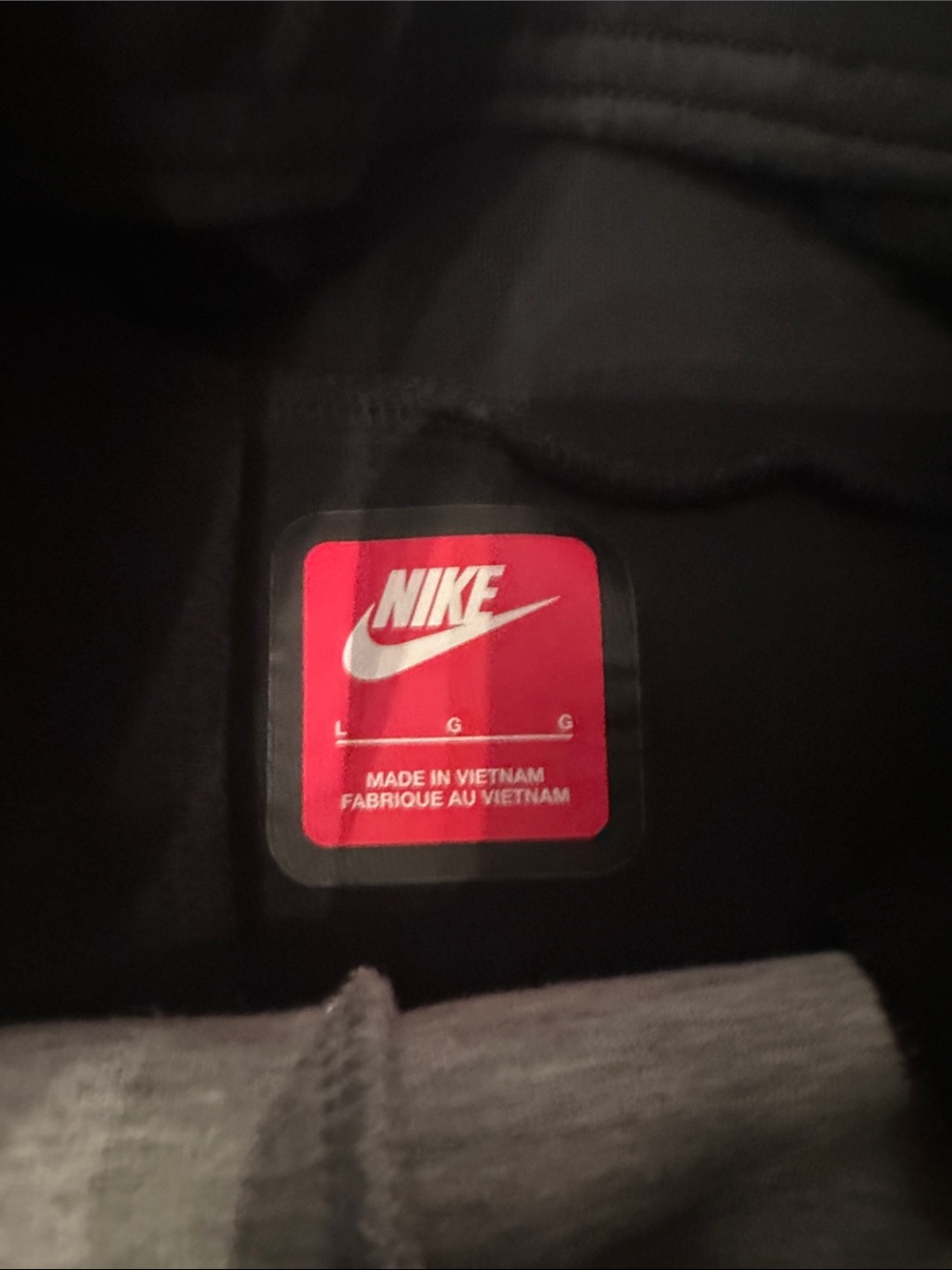 NikeTech Black and Gray Colorblock Kids Joggers - Picture 2 of 2